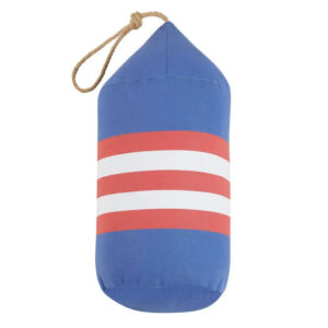 Buoy Pillow - Blue with Red and White Stripes